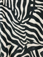 Load image into Gallery viewer, Adolfo Dominguez Women’s Zebra Print Midi Dress | UK12-14 | Black