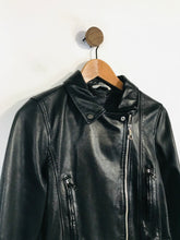 Load image into Gallery viewer, Whistles Women's Leather Crop Biker Jacket | UK10 | Black