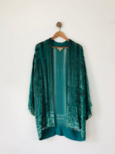 Load image into Gallery viewer, Janice Wainwright Vintage Long Open Cardigan Kimono | UK12 | Green