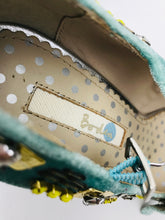 Load image into Gallery viewer, Boden Women's Embellished Velvet Heels | EU39 UK6 | Blue