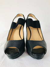 Load image into Gallery viewer, Nine West Women’s Open Toe Slingback Heels | UK5 | Black