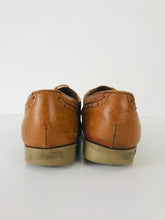 Load image into Gallery viewer, Bertie Women’s Leather Brogue Heart Flat Shoes | 40 UK7 | Brown