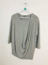Load image into Gallery viewer, Cos Women’s Draped Jersey T-shirt | UK12 | Grey
