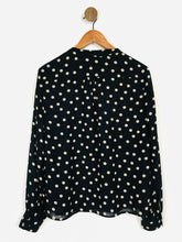 Load image into Gallery viewer, Windsmoor Women's Polka Dot Long Sleeve Blouse | UK12 | Black