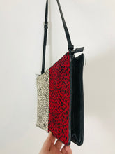 Load image into Gallery viewer, Zara Womens Leopard Print Leather Shoulder Bag | Small | Red