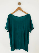 Load image into Gallery viewer, DKNY Women's Wide Neck Sheer Sleeve T-Shirt | XL UK16 | Green