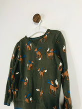 Load image into Gallery viewer, John Lewis Kid's Animal Print Sweatshirt | 4 Years | Green