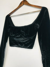 Load image into Gallery viewer, Urban Outfitters Out From Under Women's Velvet Corset T-Shirt | M UK10-12 | Black