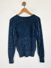 Load image into Gallery viewer, Tezenis Women's Leopard Print Jumper | S UK8 | Blue