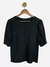 Load image into Gallery viewer, Zara Women's Gathered sleeve T-Shirt | L UK14 | Black
