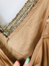 Load image into Gallery viewer, Jigsaw Women's Silk Sequin Embroidered Mini Dress | M UK10 | Brown