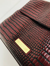 Load image into Gallery viewer, Biba Women's Leather Croc Shoulder Bag | S UK8 | Red