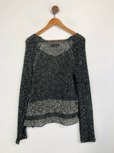 Load image into Gallery viewer, Crea Concept Women's Cotton Crochet Jumper | L UK14 | Black