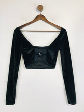 Load image into Gallery viewer, Urban Outfitters Out From Under Women's Velvet Corset T-Shirt | M UK10-12 | Black