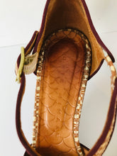 Load image into Gallery viewer, Chie Mihara Women’s Patterned Strappy Heel Sandals | 40 UK7 | Brown