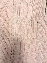 Load image into Gallery viewer, Boden Women's Quarter Zip Cable Knit Jumper | M UK10-12 | Pink