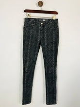 Load image into Gallery viewer, SportMax Code Women's Snake Print Skinny Jeans | UK 8 28 | Grey