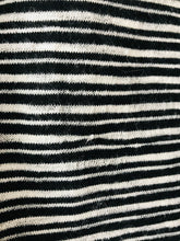 Load image into Gallery viewer, AllSaints Women’s Striped Wide Neck Long Sleeve Shirt | S UK8 | Black White