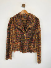 Load image into Gallery viewer, Caroline Biss Women's Wool Crochet Cardigan | EU42 UK14 | Multicoloured