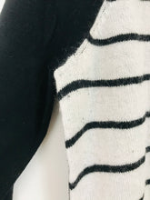 Load image into Gallery viewer, Mint Velvet Women’s Striped Contrast Jumper | UK8 | Black