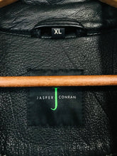 Load image into Gallery viewer, Jasper Conran Men's Leather Biker Jacket | XL | Black