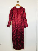 Load image into Gallery viewer, Monsoon Women's Floral Silk Blend Midi Dress | UK10 | Red