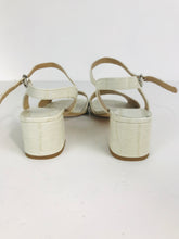 Load image into Gallery viewer, Jigsaw Women's Snakeskin Heeled Sandals NWT | UK4 | White