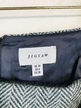 Load image into Gallery viewer, Jigsaw Women's Wool Chevron Pencil Skirt | UK10 | Grey
