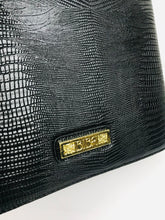 Load image into Gallery viewer, Biba Women's Faux Leather Croc Shoulder Bag | Medium | Black