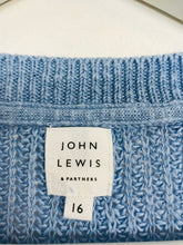 Load image into Gallery viewer, John Lewis Women’s Light Linen Blend Knit Jumper | UK16 | Blue