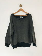Load image into Gallery viewer, And/Or John Lewis Women's Metallic Jumper | M | Black