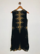 Load image into Gallery viewer, Antik Batik Women's Boho Embroidered Midi Dress | S UK8 | Black