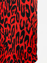 Load image into Gallery viewer, Zara Women's Leopard Print Midi Dress | XS UK6-8 | Red