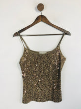 Load image into Gallery viewer, Laura Ashley Women's Sequin Tank Top | UK10 | Brown