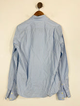 Load image into Gallery viewer, Abercrombie & Fitch Men's Cotton Striped Button-Up Shirt | M | Blue