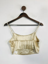 Load image into Gallery viewer, Zara Women's Crop Satin Tank Top | M UK10-12 | Beige