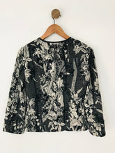 Load image into Gallery viewer, Joseph Ribkoff Women's Floral Zip-Up Shirt Jacket Blazer | UK10 | Black