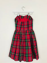 Load image into Gallery viewer, Jack Wills Womens Tartan Strapless Skater Dress | UK8 | Red