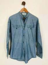 Load image into Gallery viewer, Nicole Farhi Women's Boho Button-Up Shirt | S/M | Blue