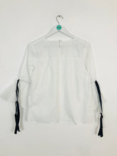 Load image into Gallery viewer, J Crew Women’s Gathered Sleeve Blouse | UK8 | White
