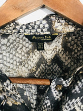 Load image into Gallery viewer, Massimo Dutti Women's Animal Print Button-Up Shirt | EU42 UK14 | Grey