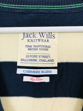 Load image into Gallery viewer, Jack Wills Women’s Striped Button-Up Cardigan | UK12 | Blue Yellow