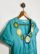 Load image into Gallery viewer, Boden Women's Linen Embroidered Blouse | UK12 | Green