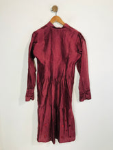 Load image into Gallery viewer, Michele Baconnier Women's Pleated Kaftan Maxi Dress | IT40 UK8 | Red