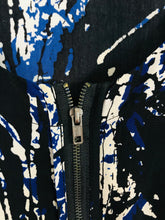 Load image into Gallery viewer, Mango Women’s Printed Sheath Mini Dress | S | Black Blue