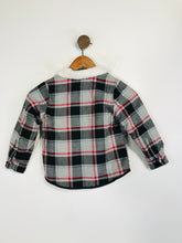 Load image into Gallery viewer, Polarn O. Pyret Kid's Check Fleece Lined Button-Up Shirt | 3-4 Years | Multicoloured