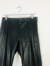 Load image into Gallery viewer, Zara Women’s Faux Leather Ponte Trousers Leggings | L UK14 | Black