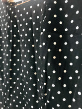 Load image into Gallery viewer, Wallis Women's Polka Dot Pleated A-Line Dress | UK10 | Black