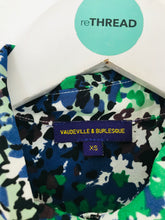 Load image into Gallery viewer, Vaudeville & Burlesque Women’s Contrast Floral Shirt | XS UK6-8 | White