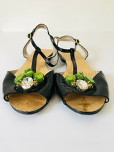 Load image into Gallery viewer, LK Bennett Women's Crystal Patent Leather Sandals | 39 UK6 | Black